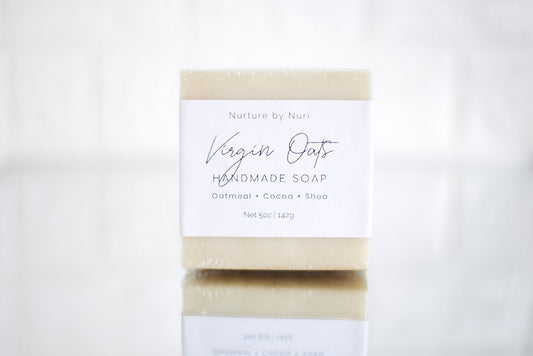 Nurture by Nuri unscented oatmeal handmade soap bar