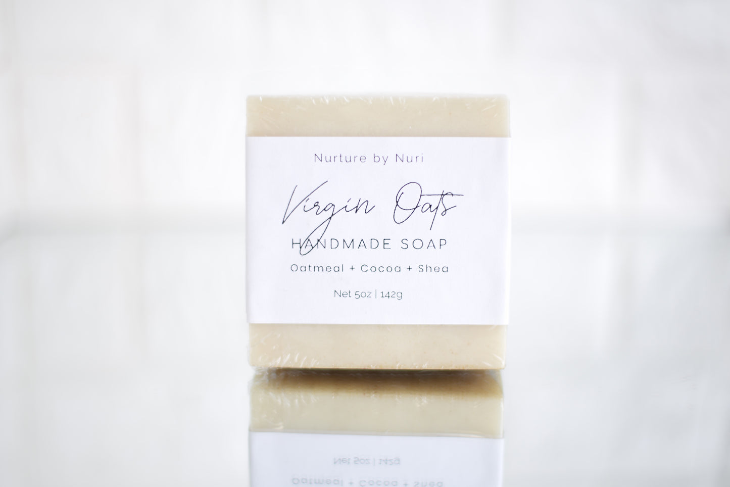“Virgin Oats” unscented oatmeal soap bar for sensitive skin